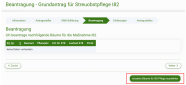 Das Register "Beantragung"