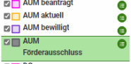 AUM Antragsstellung Layer Förderausschluss